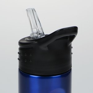 Additional Image 2 - a blue water bottle with a black lid