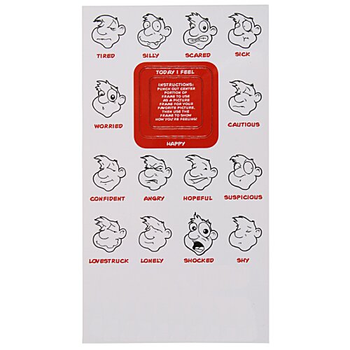 Additional Image 1 - a white and red card with black and white symbols