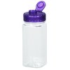 View Image 3 of 3 of PolySure Squared-Up Water Bottle with Flip Lid - 16 oz. - Clear