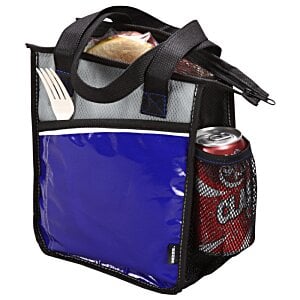 Additional Image 1 - a blue and black bag with a black strap