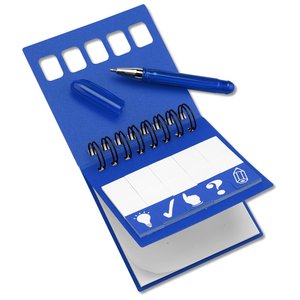 Additional Image 1 - a blue notepad with a pen
