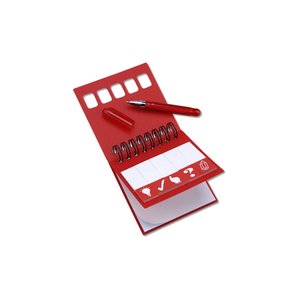 Additional Image 3 - a red and white notepad with a pen