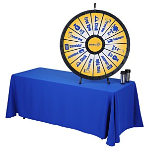 Additional Image 4 - a blue table with a circular object on it