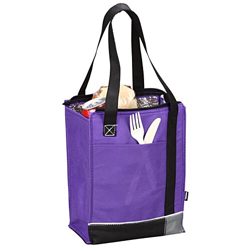 Additional Image 2 - a purple bag with black straps