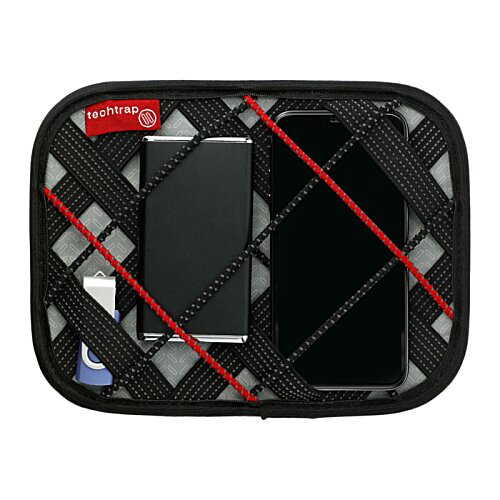 Additional Image 1 - a black and red rectangular object with a red and white stripe