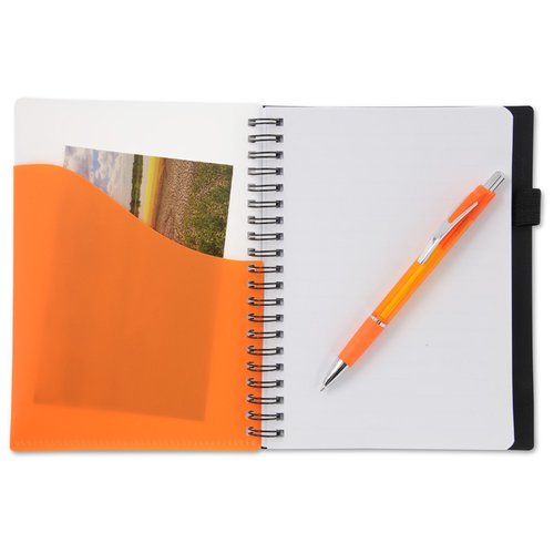 Additional Image 2 - an orange notebook with a pen