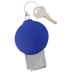 Additional Image 1 - a blue and white key chain