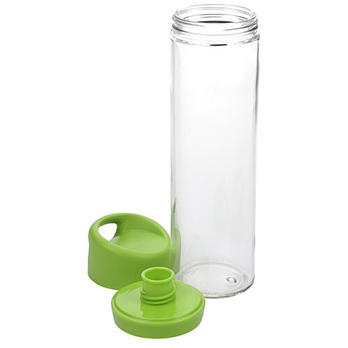Additional Image 2 - a clear plastic bottle with a green cap