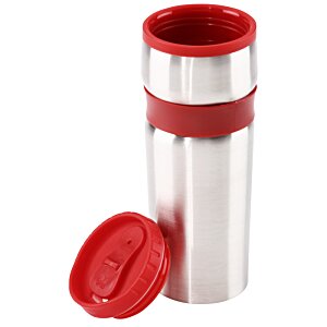 Additional Image 1 - a silver and red thermos