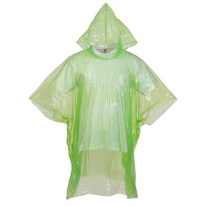 Additional Image 1 - a green rain poncho with a hood