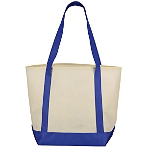 Additional Image 2 - a clear plastic bag with blue handles
