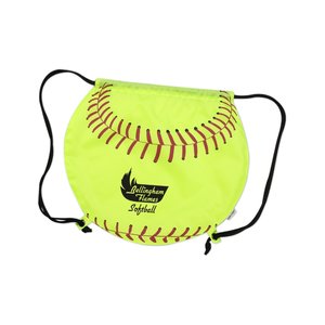 Additional Image 1 - a yellow softball with a black strap