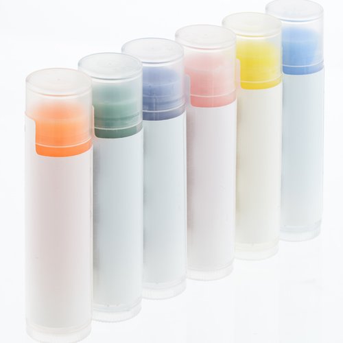 Additional Image 2 - a row of white containers with different colored caps