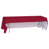 View Image 2 of 5 of Serged Open-Back Polyester Table Throw - 8' - Full Colour