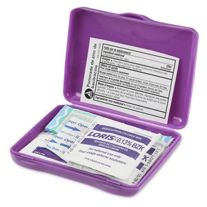 Additional Image 1 - a purple plastic case with a white label
