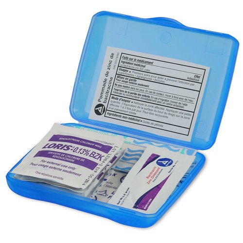 Additional Image 1 - a blue plastic case with a few items in it