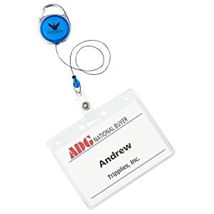 Additional Image 1 - a white badge with a blue cord