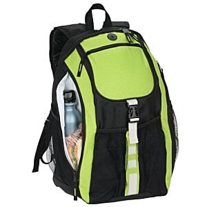 Additional Image 4 - a green and black backpack