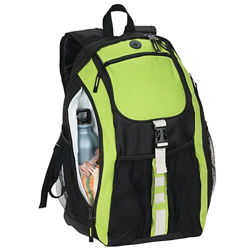 Additional Image 4 - a green and black backpack