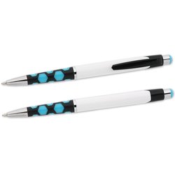 two pens on a white surface