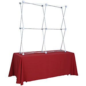 Additional Image 4 - a table with a red cloth from a metal rack