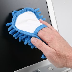 Additional Image 2 - a hand holding a blue and white glove