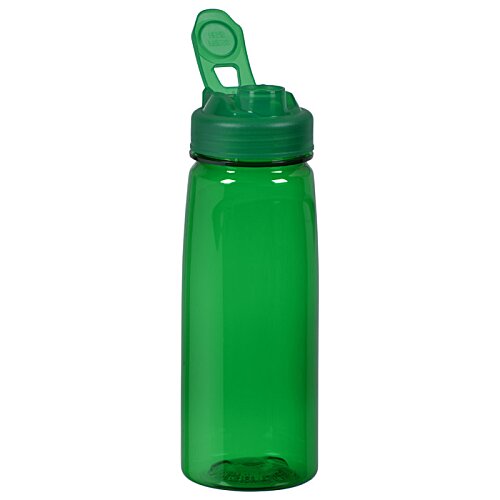 Additional Image 3 - a green plastic water bottle with a straw