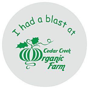 Additional Image 1 - a white circle with green text and green text