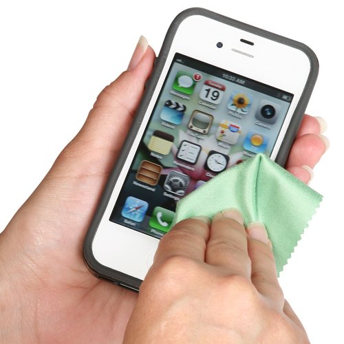 Additional Image 2 - a person cleaning a cellphone