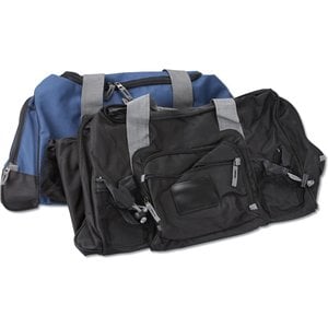 Additional Image 1 - a black and blue duffel bag