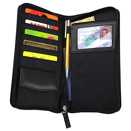 Additional Image 2 - a black organizer with a zipper