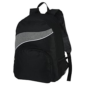 Additional Image 3 - a black backpack with a grey stripe