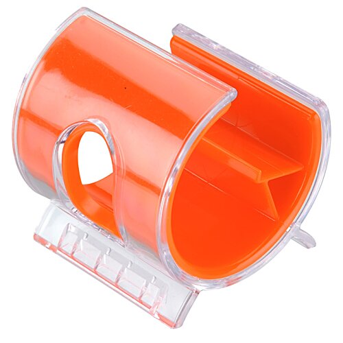 Additional Image 1 - an orange pencil sharpener with a hole