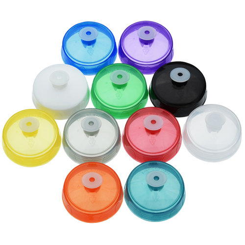 Additional Image 1 - a group of colorful plastic caps
