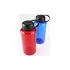 a red and blue water bottles