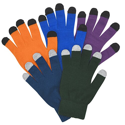 Additional Image 2 - a group of gloves with black and orange fingers