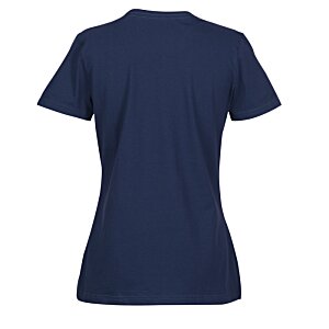 Additional Image 1 - a back view of a blue shirt