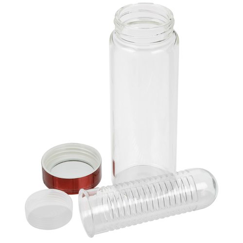 Additional Image 2 - a clear plastic container with a red lid