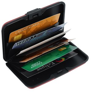 Additional Image 3 - a black wallet with credit cards inside