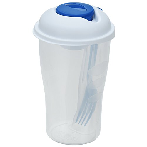 Additional Image 2 - a plastic cup with a blue lid