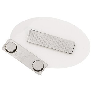 Additional Image 1 - a white circle with silver metal strip