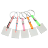 View Image 2 of 2 of Colourful Strap Metal Keychain - Square