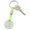 View Image 2 of 3 of Colourful Strap Metal Keychain - Round