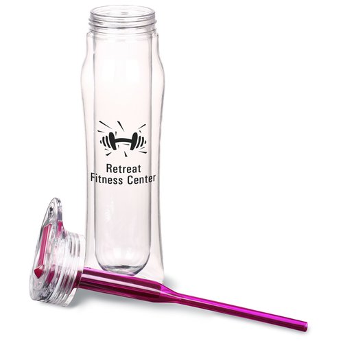 Additional Image 1 - a pink razor next to a clear glass container