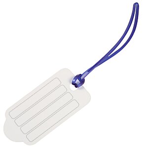 Additional Image 1 - a white tag with a blue string