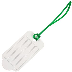 Additional Image 1 - a white tag with a green strap