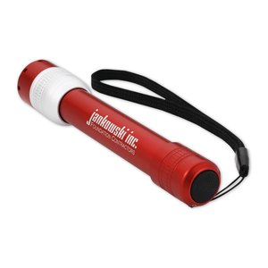 Additional Image 1 - a red flashlight with a black strap