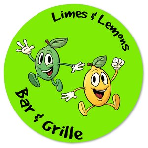 Additional Image 1 - a green circle with cartoon characters