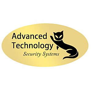 Additional Image 1 - a yellow oval sign with black text