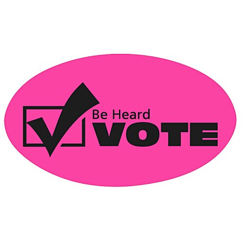 Additional Image 1 - a pink oval with black text